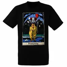 IT Pennywise Tarot Card Clown Stephen King Horror Movie Goth Punk T Shirt 12-76 T Shirt IT Pennywise Tarot Card Clown Stephen King Horror Movie Goth Punk T Shirt 12-76 T Shirt