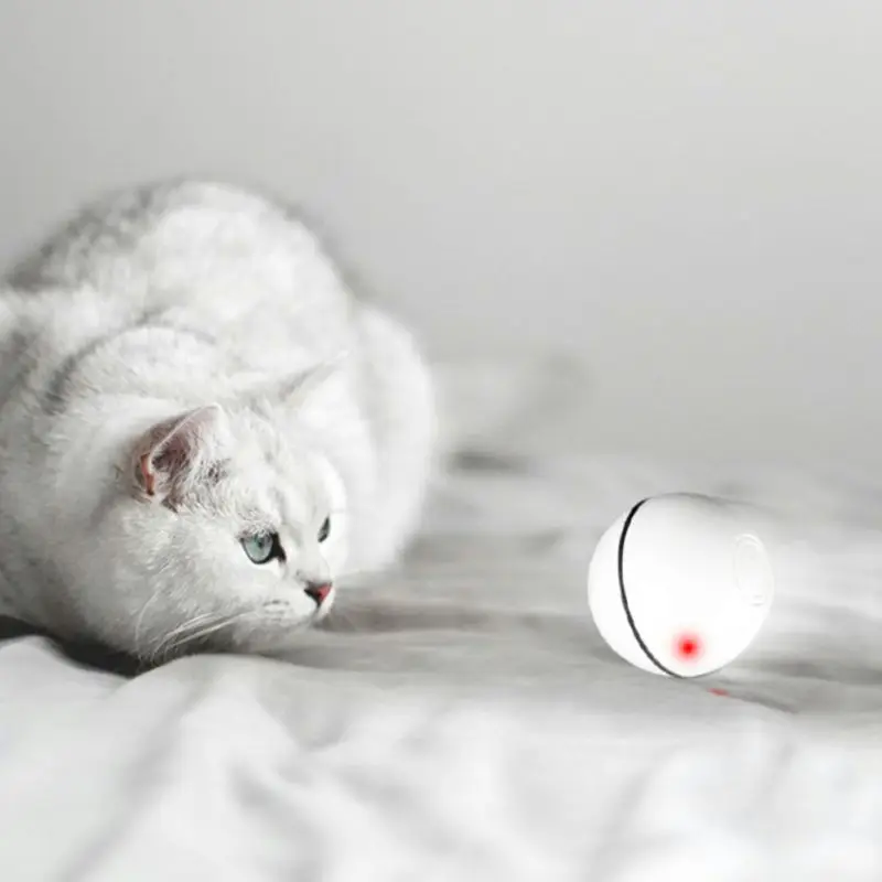 Игрушка для питомцев, кошек, светодиодный светящийся шар, usb зарядка, умные забавные игрушки для кошек, автоматические вращающиеся шарики