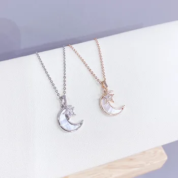 

Fashion star moon necklace Japan and South Korea new wild simple girl star and moon clavicle chain