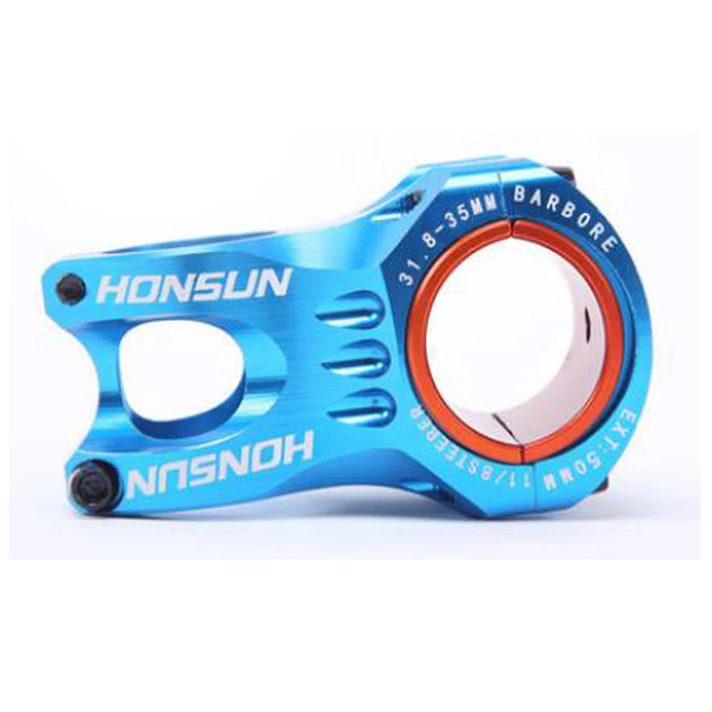 blue Honsun велосипедный стержень mtb для бездорожья 31,8 35 мм 0 градусов Алюминиевый сплав cnc короткий стержень 50 мм аксессуары для горного велосипеда запчасти для велосипеда - Цвет: blue