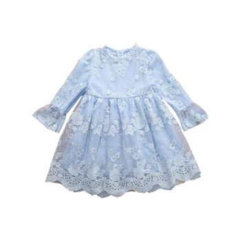 

Toddler Girls Clothes Party Ball Gown Dress Infant Baby Long Sleeve Lace Embroidery Princess Dresses Kids Girl Vestidos Outfits
