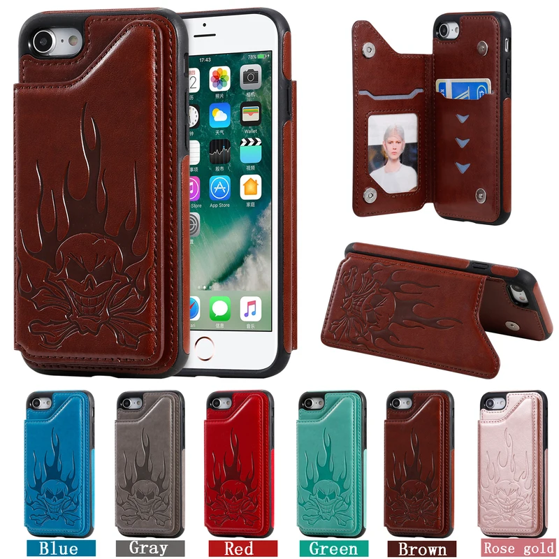 

Mobile Case For IPhone 7 Leather Case For IPhone 7 7 Plus Soft Silicon Phone Cover For IPhone 7Plus Luxury Wallet Cover Coque