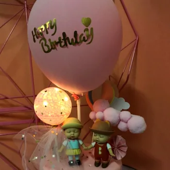 

Battery Powered LED Ball Shaped Light Cake Topper for Anniversary Birthday Party Wedding Valentine's Day Cake Decorations