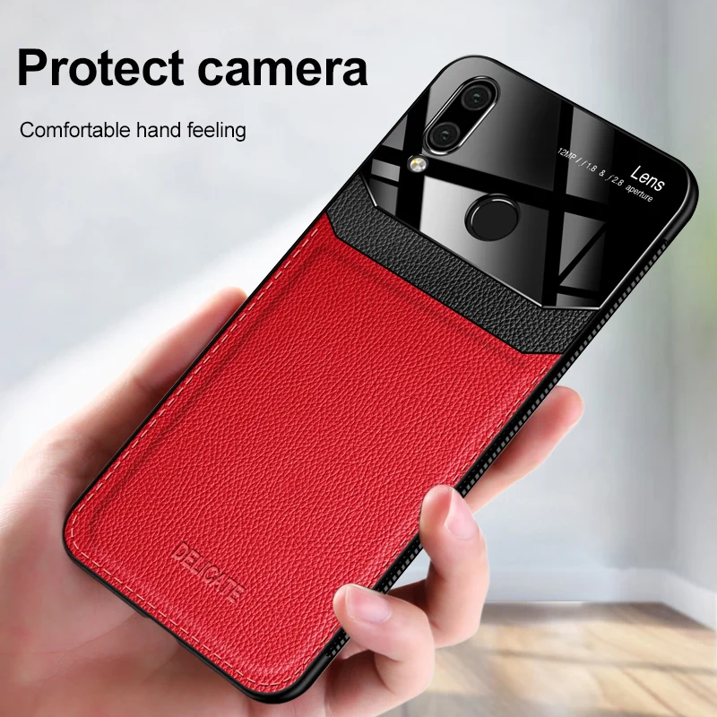 Leather Mirror glass phone Case For Huawei Honor Play 3 9 10 20 8X 9X Note Y9 Y7 V10 V20 10i 20i Pro Lite Prime 2018 Cover |