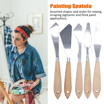 

Spreading School Scratching Stainless Steel Mixing Scraper For Oil Acrylic Painting Spatula Set Palette Students Versatile