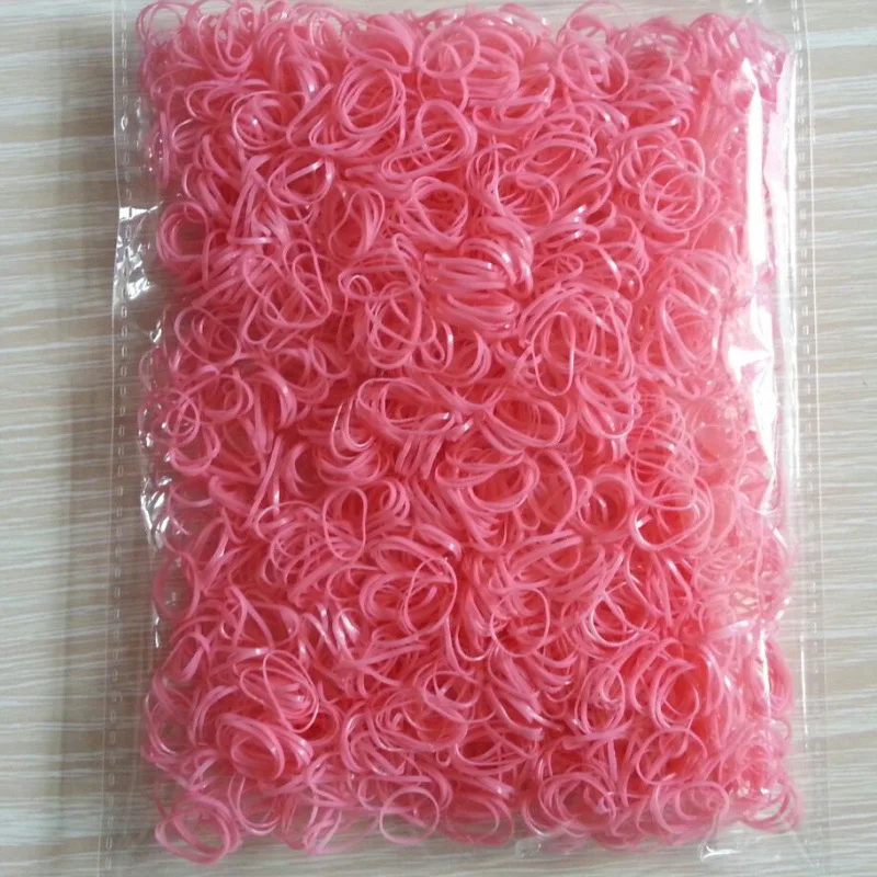 About 3000pcs/pack Candy Color Disposable Mini Elastic Rubber Bands for Girl Silicone Gum Kid Children Hair Accessories scrunchy