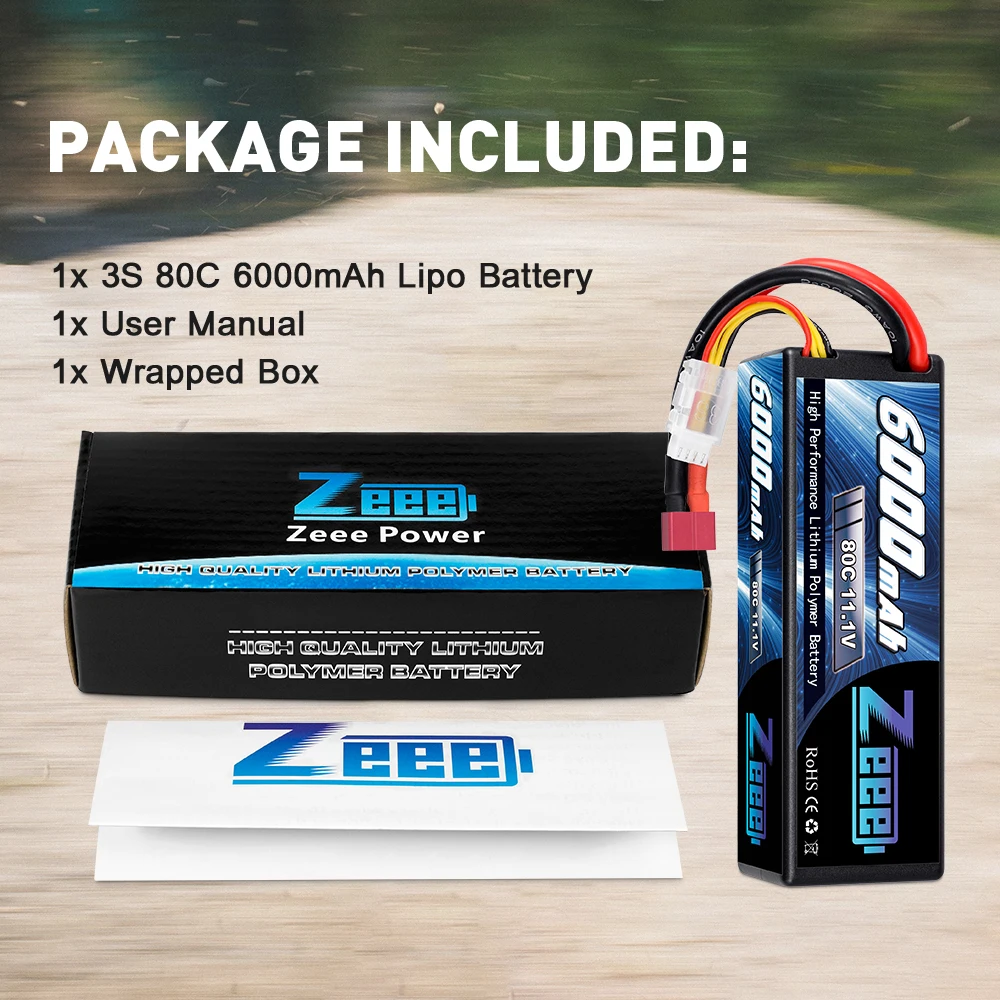 Zeee 11 1 В 6000 мАч 3S 80C Lipo аккумулятор с разъемом Deans RC зарядное устройство для