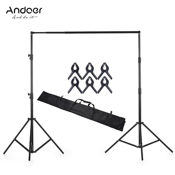 

Andoer Photography Studio Background Backdrop Stand Support System Kit Photo Video Crossbar Kit Studio Photography Recording