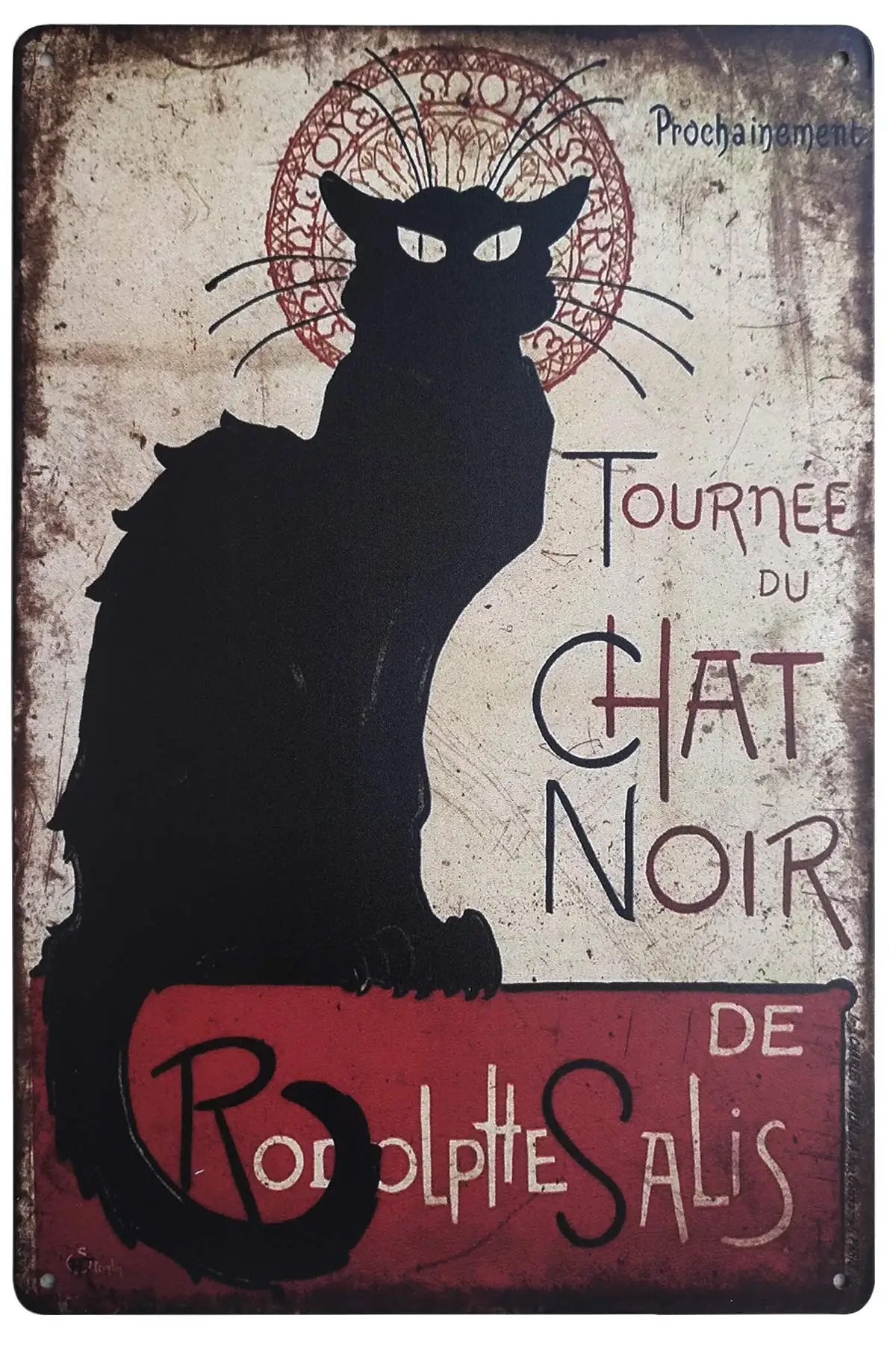 

FSTIKO Funny Cat Retro Vintage Style Novelty Animal Sign Country Home Decor Coffee Bar Signs Gifts for Cat Lovers 8X12Inches