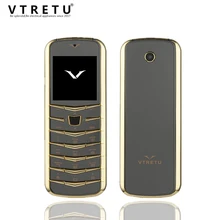 VTRETU V03 Luxury Bar Unlock  Dual Sim phone Mini thin cell phone Metal Body BT Dial Super Signal GSM MP3 FM phone Russian shock