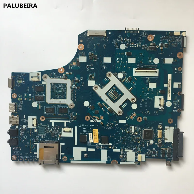 Материнская плата для ноутбука PALUBEIRA для acer aspire 7750 7750G P7YE0 LA-6911P MBRMK02001 MB. RMK02.001 8* Память HM65 DDR3 протестирована