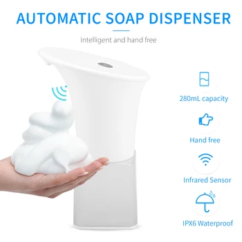

280mL Automatic Foam Soap Dispenser Infrared Hand-free Touchless Foaming Soap Dispenser Battery Operated Auto Soap Dispenser