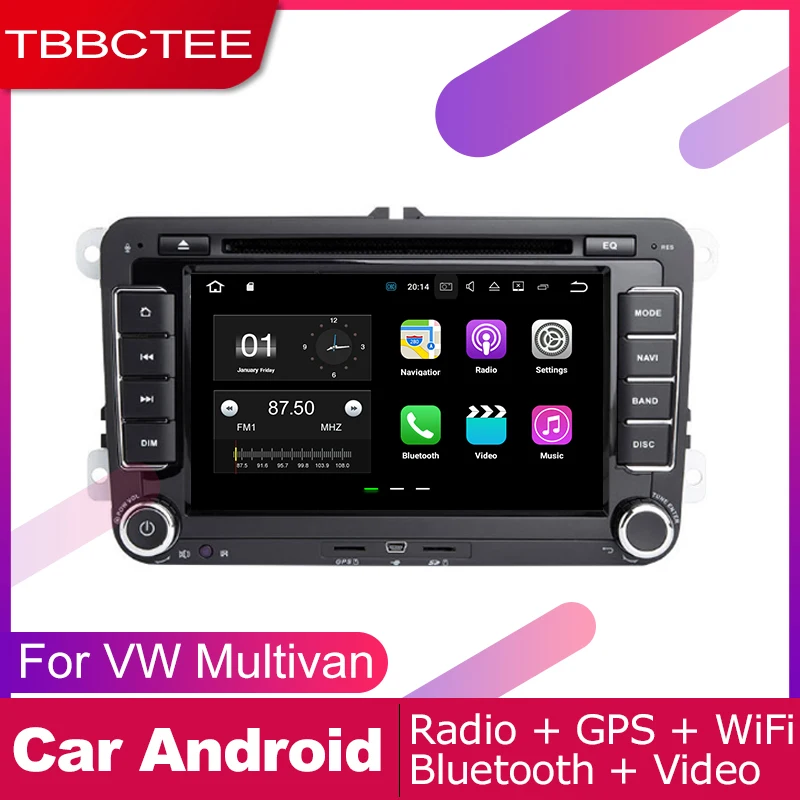 Perfect TBBCTEE 2 DIN Auto DVD Player GPS Navi Navigation For Volkswagen VW Multivan 2010~2018 Car Android Multimedia System Screen 2