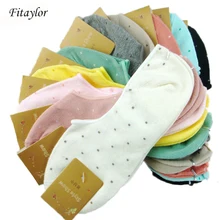 5 пар = 1 партия, хлопковые носки в невидимый горошек, летние женские тонкие короткие носки ярких цветов