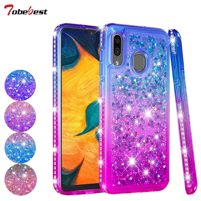 Чехол для Samsung Galaxy A20 A30 A40 A50 A60 A70 A10 A10S A20S A20E M20M30 с жидкими блестками | Мобильные