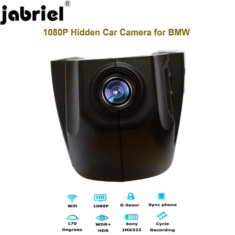 Jabriel Скрытая 1080P Автомобильная камера 24 часа рекордер dvr dash cam двойной объектив для BMW 1/3/5/X1/X3/X5 f10 f15 f20 f25 f30 f40 f48 g30