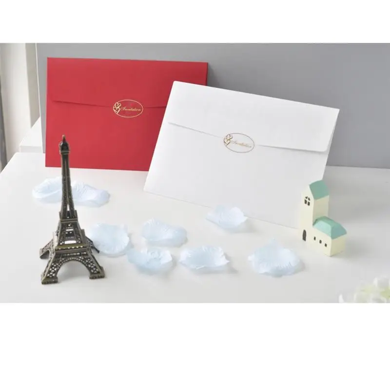Floral Laser Cut Hollow Bowknot Wedding Invitations Cards Kits with Tri Fold Printable Paper and Envelopes Wedding Decor
