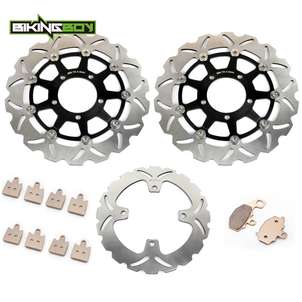 BIKINGBOY для Kawasaki Z 1000 2007 2008 Z1000 ABS 07 Передние Задние тормозные диски Диски роторы+ 5 комплектов колодок полный комплект 300 мм+ 250 мм