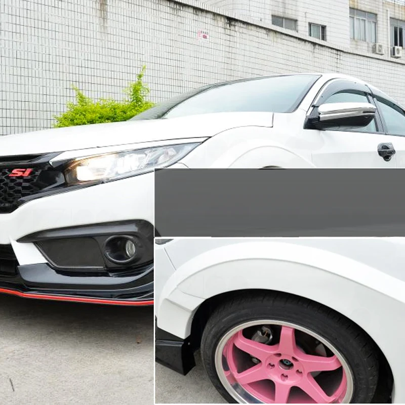 Автомобильный стиль для- Honda Civic 10TH Gen TR передняя губа+ боковые юбки+ крыло вспышки комплект авто аксессуары