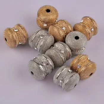 

Rhodium Plated Spacer Beads KC Gold 19x20mm Spacers Jewelry Beads Loose Beads for Jewelry Making