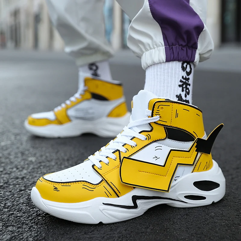 

Men's Casual Shoes new high-top basketball shoes lightweight laced outdoor Fashion Sneakers For Men