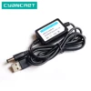 USB Charging Cable with booster module Line USB to DC  5.5mm x 2.1mm 5V boost to 9V or 12V for Power Bank 5V Charging Adapter ► Photo 1/6