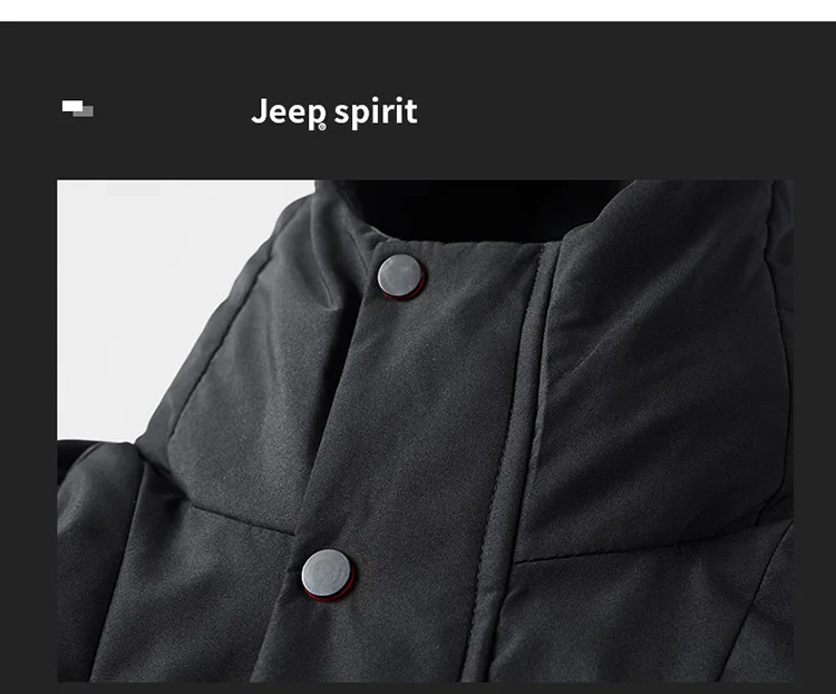 Бренд JEEP SPIRIT, зимний пуховик для мужчин, модный, с капюшоном, воротник, средней длины, толстая, теплая ветровка, зимнее пальто для мужчин, Ropa Hombre