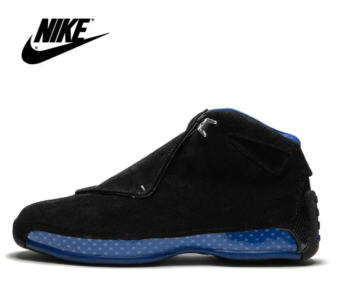 Air Jordan Ретро 18 черный Королевский Синий Серебряный баскетбольные кроссовки AA2494-007