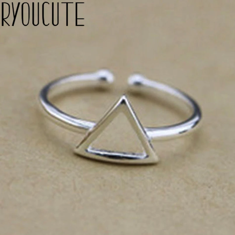 Женское винтажное треугольное Кольцо Boho серебряное кольцо на палец подарки день
