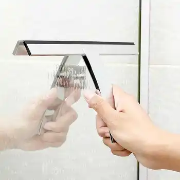

Window Cleaner Squeegee Zinc Alloy+Rubber Washing Glass Wiper Mirror Cleaning Brush Home Bathroom Car Window Cleaning Tool
