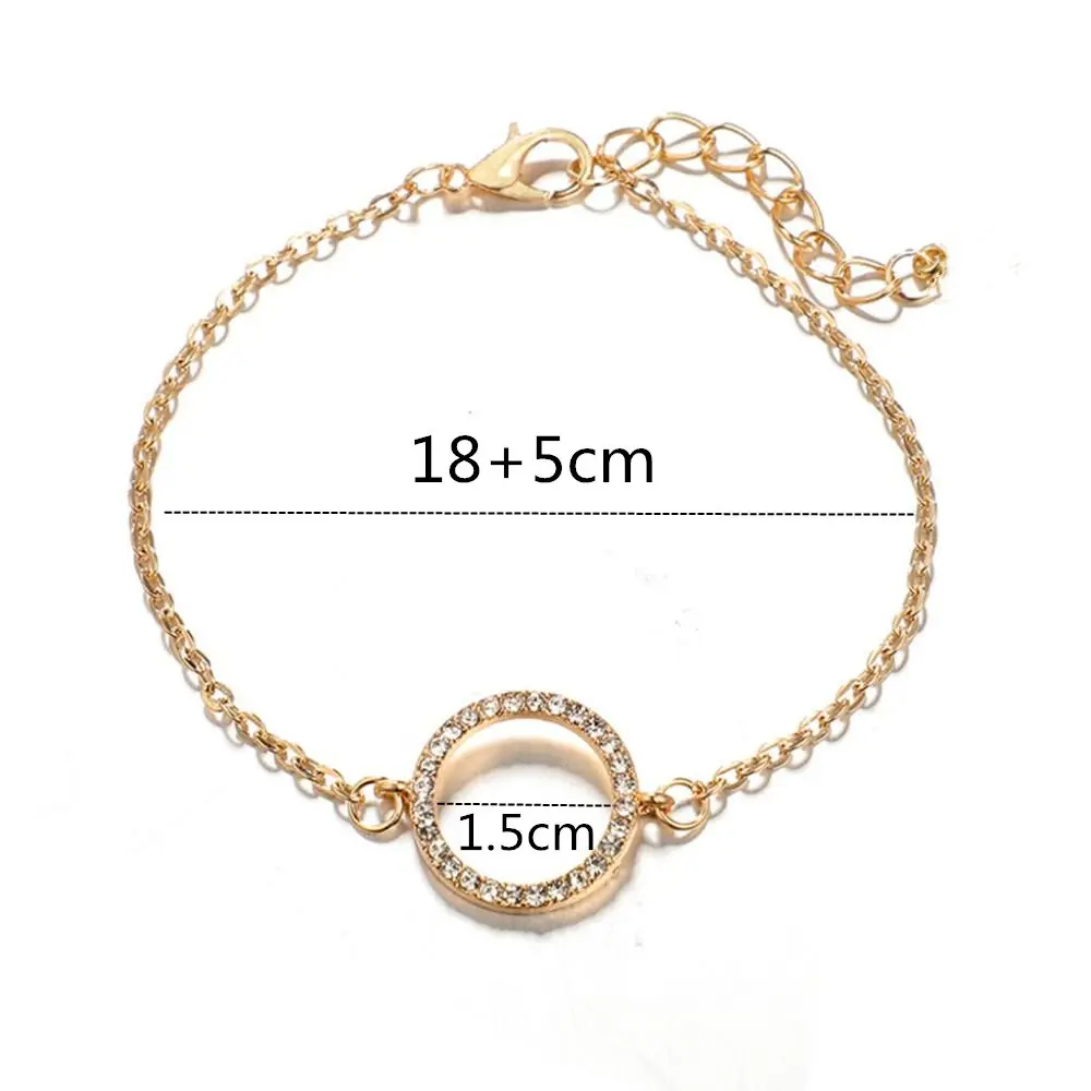 L015 Boho круглая Хрустальная стрела треугольная манжета браслет многослойный Регулируемый Открытый цепь браслет набор для женщин Шарм вечерние ювелирные изделия