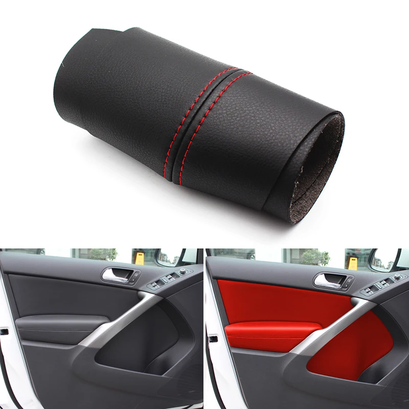 

4pcs Microfiber Leather Interior Door Panel Guards / Door Armrest Cover Protective Trim For VW Tiguan 2008 2009 2010 2011 2012