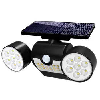 

30 LED Solar Light Dual Head Solar Lamp PIR Motion Sensor Spotlight Waterproof Outdoor Adjustable Angle Lights For Garden Wall
