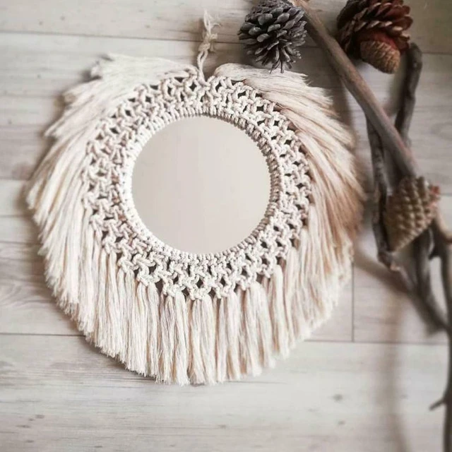 Macrame Round Mirror