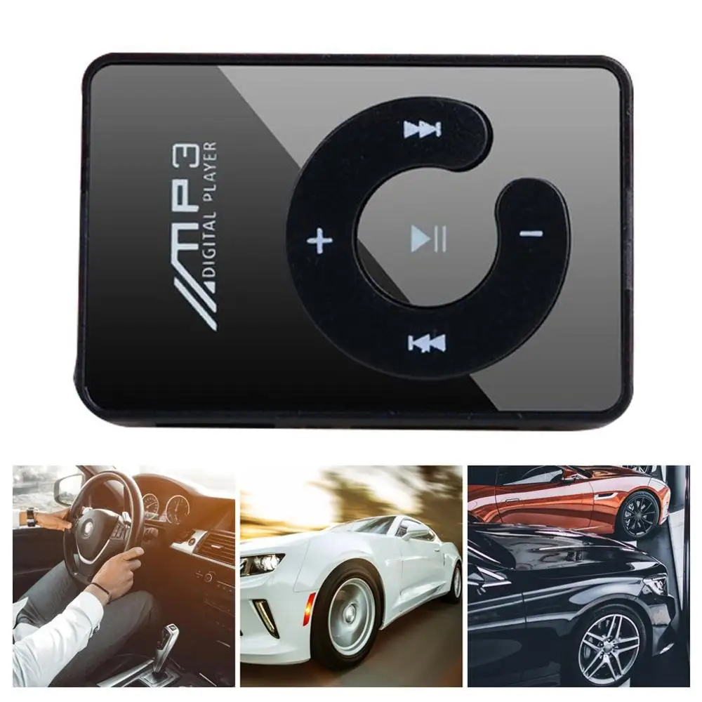 Мини MP3-плеер с зажимом, поддержка 32 ГБ, Micro SD, TF карта, стильный дизайн, спортивный зеркальный портативный mp3-плеер, мини