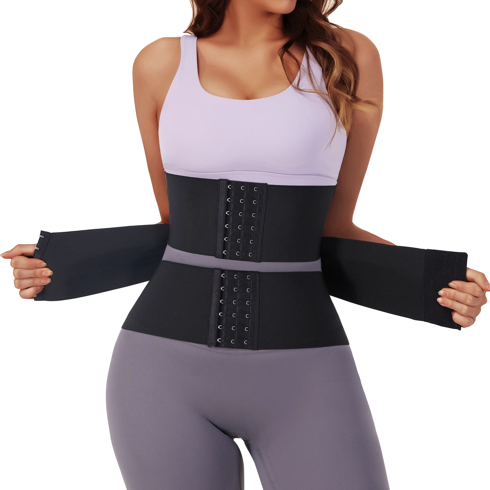 3 Pieces Of Segmented Breasted Snatch Me Up Bandage Wrap Waist Trainer