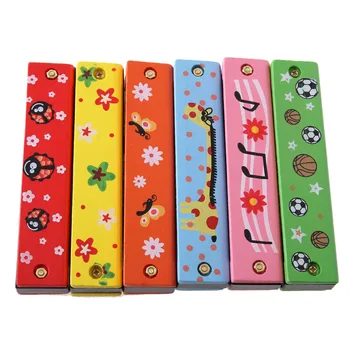 

Children's Kids Wooden Harmonica Kindergarten Fun Puzzle Educational Toys Baby Gifts Hot Sales