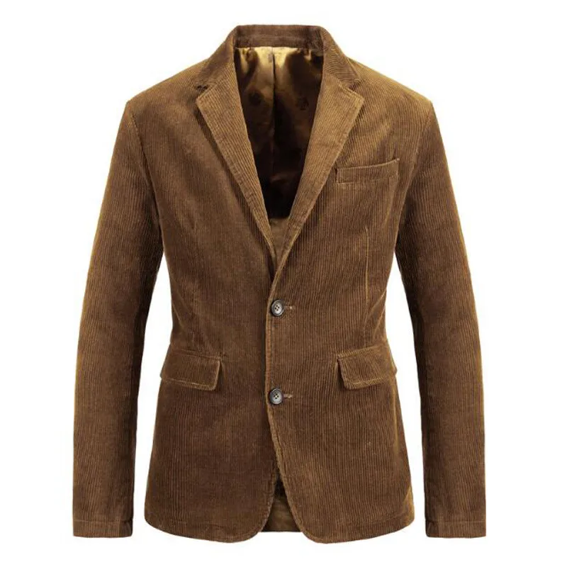New Male corduroy suits outerwear casual suit men slim fit blazer mens blazer jacket