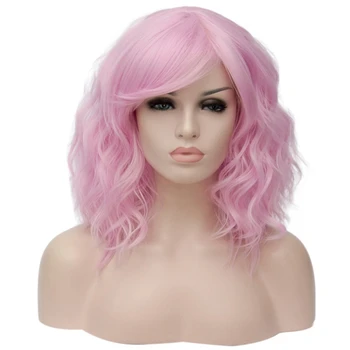 

European And American Fashion Wig Female Wavy Side Fringe Wig Instant Noodles Curly Long Curly Hair Cosplay Wigs New