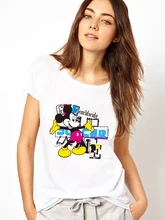 

Mickey Mouse Cool Tshirt Street Summer Womens Clothing Disney Branded T Shirts 2022 New Crewneck Short Sleeve Fashion European