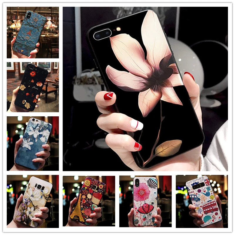 

6.4'' For Samsung A50 Case Black Bumper Coque 2019 Emboss Soft Silicone Phone Back Cover For Samsung Galaxy A50 Cases A 50 A505