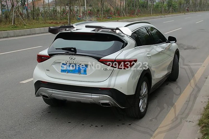 Для Infiniti QX30 Q30 Q30S ABS пластик Материал Неокрашенный праймер цвет задний спойлер крыло крышка багажника протектор автомобиля Стайлинг