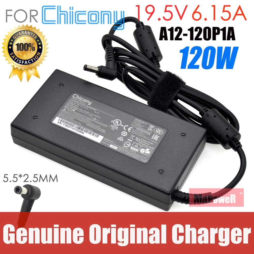 Genuine Chicony 19.5V 6.15A 120W Power supply for MSI GE60 GE70 GP60 PE62  GE72 GF63 16GH AC adapter Laptop Charger A12 120P1A|Laptop Adapter| -  AliExpress