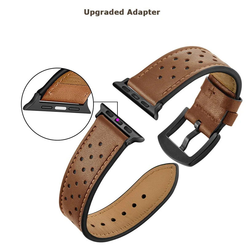 Ремешок из натуральной кожи для apple watch band 42 мм 38 44 40 браслет iwatch series 5/4/3/2/1