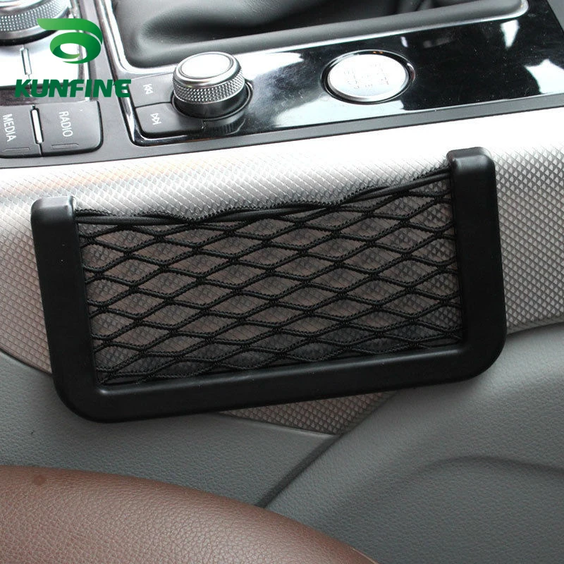 Car Multifunctional Phone Storage Net String Bag Phone Holder Ticket Pocket B
