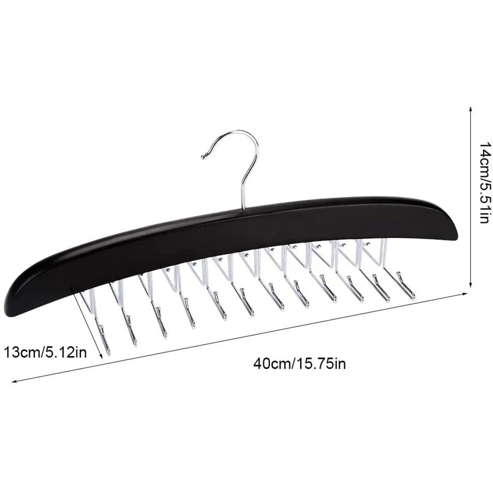 나무 타이 행어 스카프, 24 후크 타이 정리함 랙, 행어 거치대 후크, 보관 랙, 옷장 정리정돈, 옷장 마감 랙