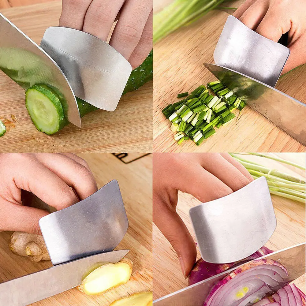 1pc Stainless Steel Finger Guard Protector Knife Cut Finger Protectors Safety Kitchen Cooking Stainless Tool Gadgets Accessories