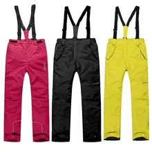 Новые детские лыжные штаны для девочек ветронепроницаемые цветные сноубордические брюки зимний спортивный костюм для подростков от 4 до 13 лет