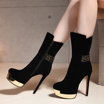 

Handsmade Brand Quality For Dropship Big Size 43 Sexy Fetish Extreme High Heels Party Plaform Shoes Women Winter Boots