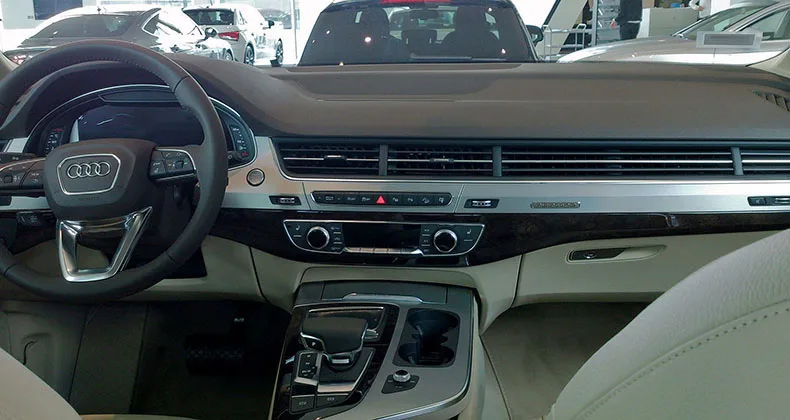 Lsrtw2017 роскошные кожаные автомобильные коврики для audi q7 sq7 интерьер ковров, внутренний стиль matten